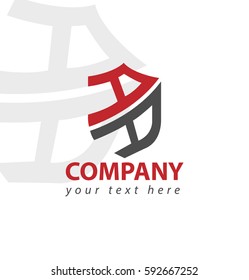 Letter AA Shield Shape Logo