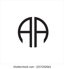 letra logotipo simple AA para los negocios con logotipo