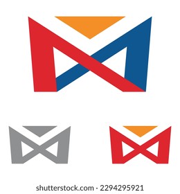 letter AA twin logo template