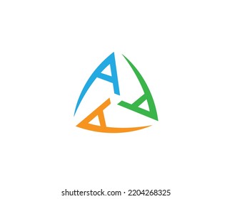 Letter AAA And 3A Logo Design Modern Creative Vector Icon Template.