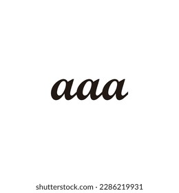 Letter aaa connect geometric symbol simple logo vector