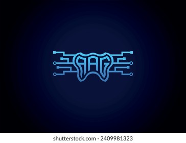 Letter AAG Modern Technology Vector Monogram Dental care shape Logo