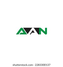Letter AAN simple monogram logo design vector