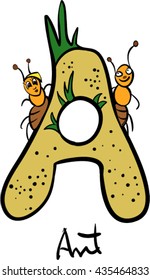 Letter A-(Ants), Alphabet for children