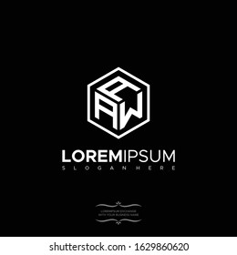Letter AAW Logo geometric Polygon Logo Template Vector Design