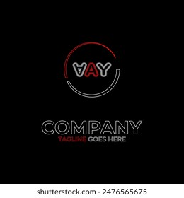 Letter AAY logo design template with simple and unique