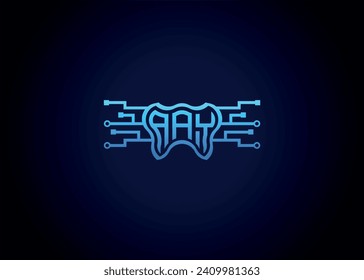 Letter AAY Modern Technology Vector Monogram Dental Care Form Logo.