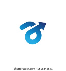Letter AB arrow logo initial design