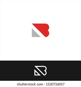 letter AB , B or BA with a modern and simple style. monogram logo