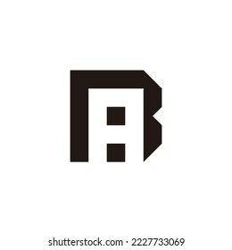 Letra AB BA A símbolo geométrico cuadrado símbolo simple vector