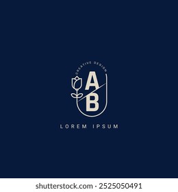 Letter AB BA Creative Logo design with unique and simple design