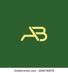 Letra AB o logotipo BA Diseño con línea para uso ilustrativo