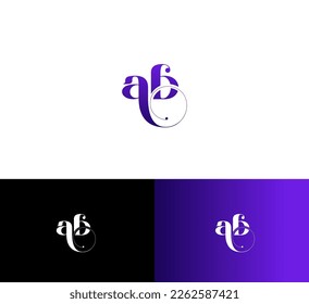 Letra AB, vector de plantilla de diseño del logotipo BA. AB mínimo, logotipo de la letra BA.