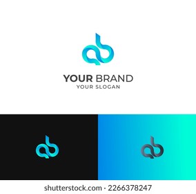 Letter AB, BA logo Design Template Vector. Minimal AB, BA letter logo.
