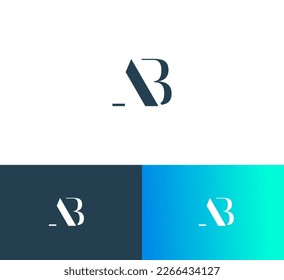 Letter AB, BA logo Design Template Vector. Minimal AB, BA letter logo.