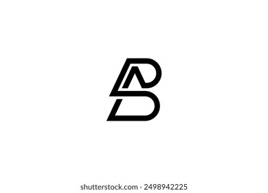 Letter AB or BA Logo Design Vector 