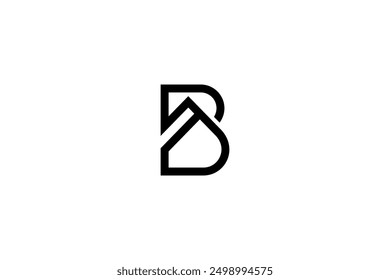 Letter AB or BA Logo Design Vector 