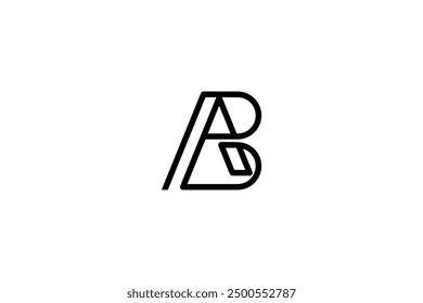 Letter AB or BA Logo Design Vector 