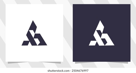 letter ab ba logo design vector