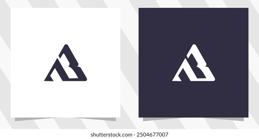 letter ab ba logo design vector