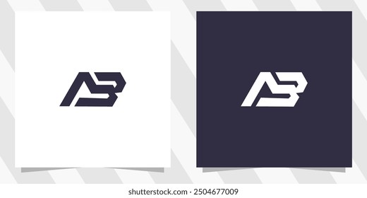 letter ab ba logo design vector