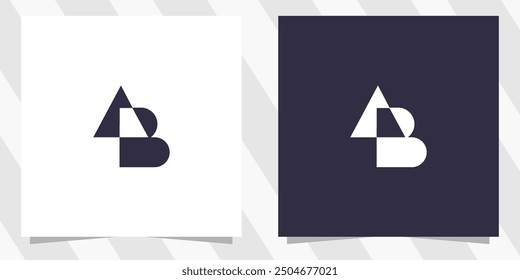 letter ab ba logo design vector