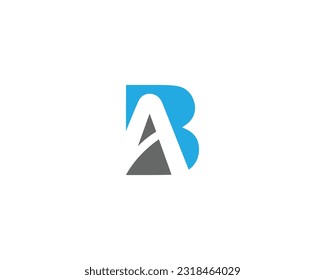 Letter AB and BA Logo Icon Design Modern Template Vector.