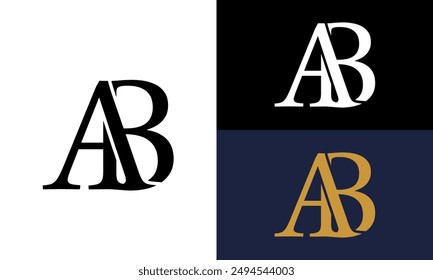 letter ab or ba logo icon design vector. template for unique design logo.