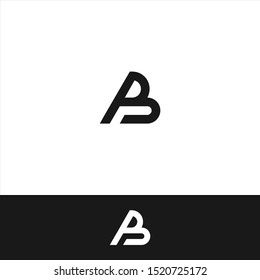 letter AB or BA with a modern and simple style. monogram logo