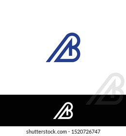 letter AB or BA with a modern and simple style. monogram logo