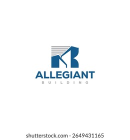 Letter AB Building and construction conceptual logo. 