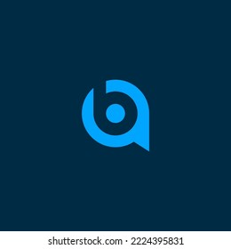 letter ab circle logo design vector illustration template