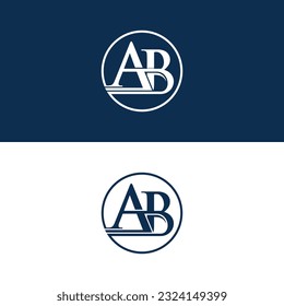 Letter AB in Kreis Logo Design, Logo Vector Design. Abstrakt, Design-Konzept, Logos, Logotyp Element für Vorlage.