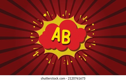 letter AB comic design file EPS 10