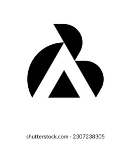 Letter AB creative abstract monogram logo