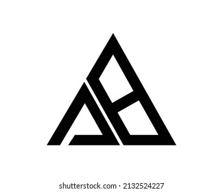Letter AB Geometric Logo Template. Creative and Modern Minimal Monogram Symbol AB.