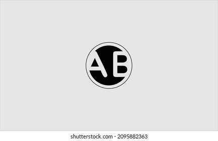 Der Buchstabe AB Icon Design in einer Blume