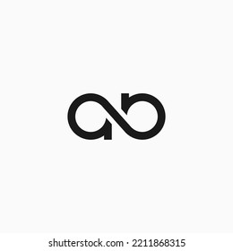 letter ab infinity logo design vector illustration template