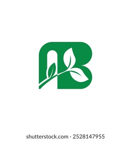 Letra ab Logotipo Infinity Nature, combinações de logotipos a e b se interconectam para formar o logotipo infinito da natureza
