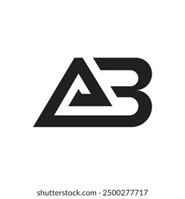 Letter Ab initial line art monogram unique logo