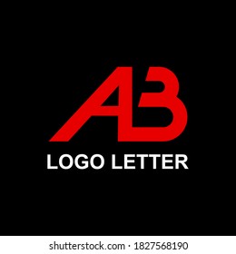Letter AB initial logo design. Modern template design. Vector icon
