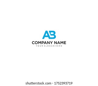 Letter AB line logo design. Linear creative minimal monochrome monogram symbol. Universal elegant vector sign design. Premium business logotype. Graphic alphabet symbol for corporate business identity
