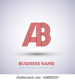 Letter AB linked logo design. symbol for your business or company identity.