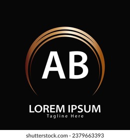 letter AB logo. A B. AB logo design vector illustration for creative company, business, industry
