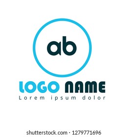 letter ab logo concept. Designed for your web site design, logo, app, UI