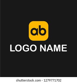 letter ab logo concept. Designed for your web site design, logo, app, UI