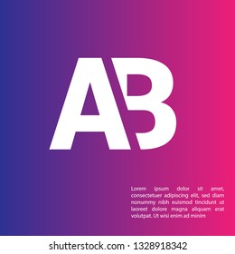 letter AB logo concept. Designed for your web site design, logo, app, UI