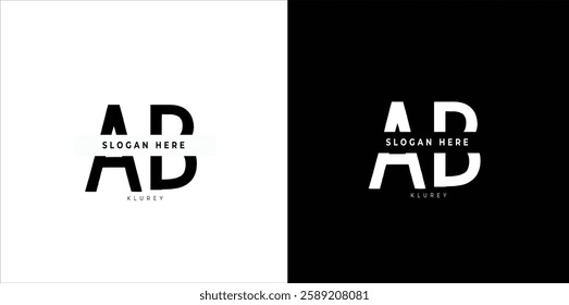 Letter AB Logo Design, Creative Minimal AB Monogram. abstract vector logo monogram. Print