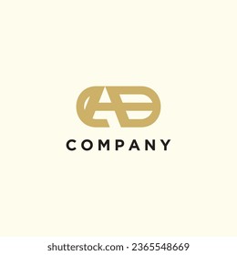 Letter AB logo design element vector with modern concept