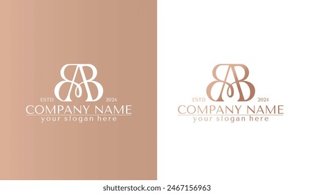 letra AB logo design letter AB luxury. letra logo Elementos de Plantilla. monograma personal.
